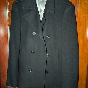 Men's Black Peacoat